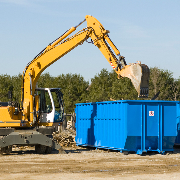 are there any restrictions on where a residential dumpster can be placed in South Woodstock